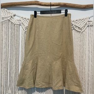 Vintage Anne Taylor LOFT Boho Western Minimalistic Suede-Style Skirt Sz 6
